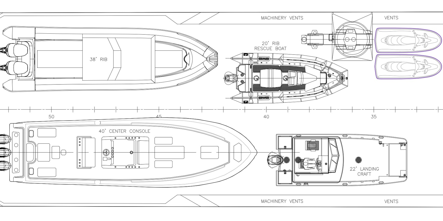 Project Comet — tender and toy deck arrangement