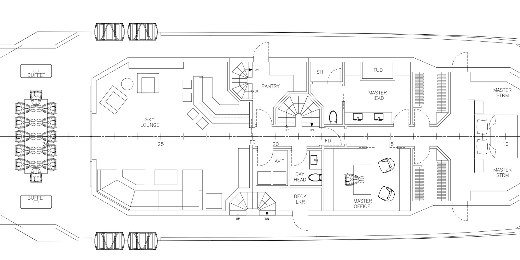 Project Comet — owner's deck general arrangement