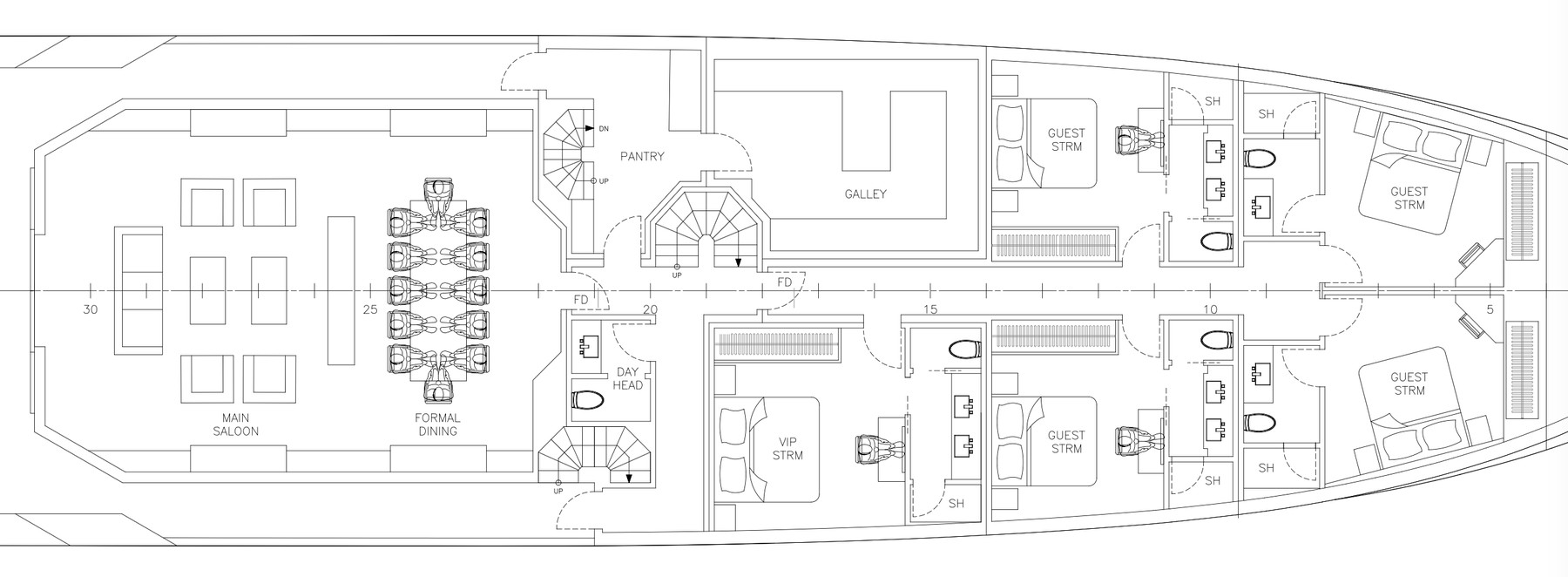 Project Comet — main-deck guest accommodation