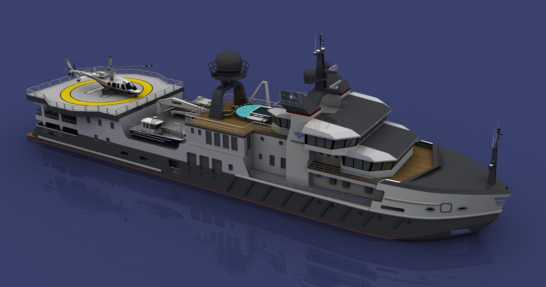 Project Polaris — 225 ft (68 m)  ·  Allied Shipbuilders  ·  Lloyd's Ice Class 1  ·  1985 expedition conversion candidate