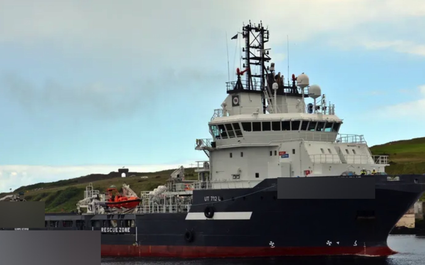 Project Octant — bow-quarter view, ice-class hull and large superstructure