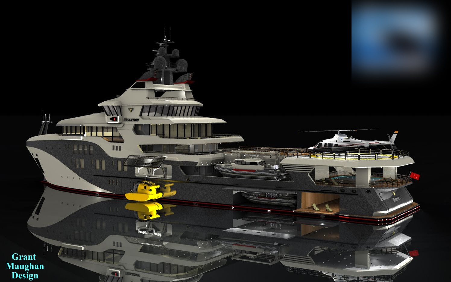 Project Osprey — conversion rendering, full profile with submersible