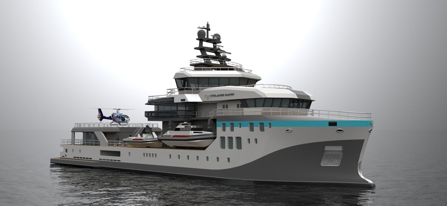 Polaris Dawn explorer, bow quarter