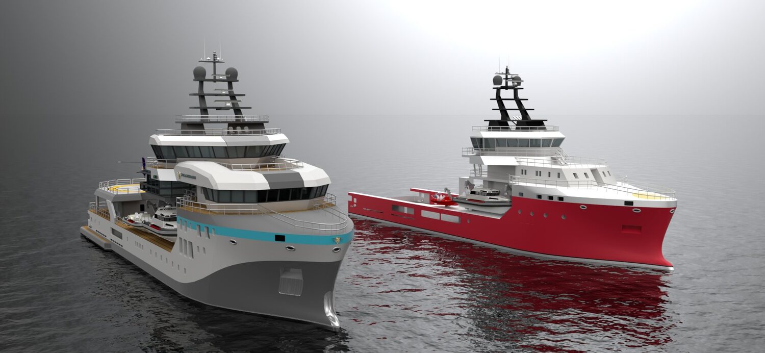 Polaris Dawn expedition yacht alongside support vessel