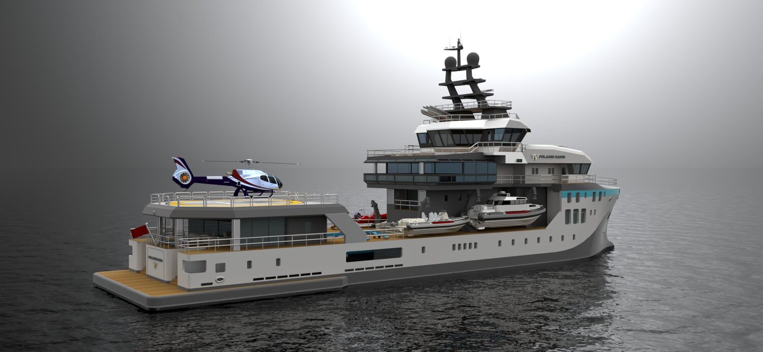Polaris Dawn aft quarter with helicopter